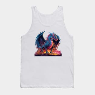 Prismatic Guardian: The Colorful Dragon Chronicles Tank Top